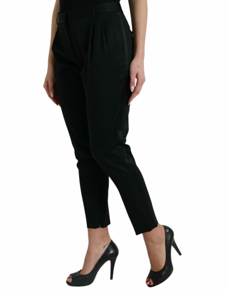 Dolce & Gabbana Elegant High-Waist Tapered Cropped Pants - Image 2