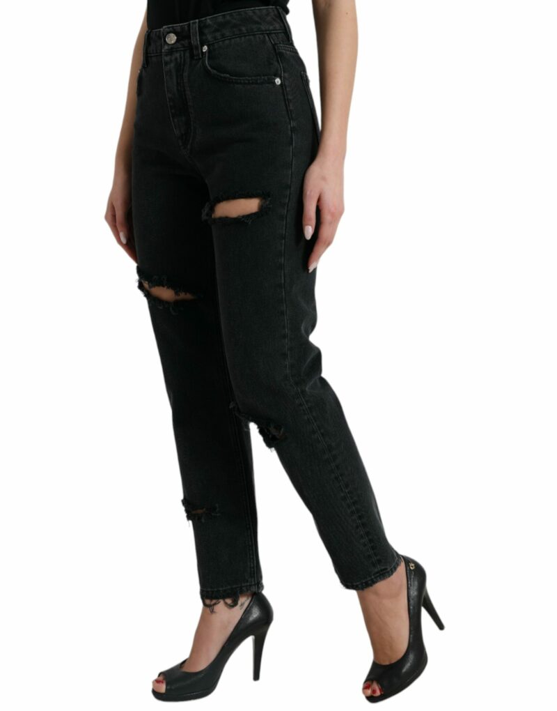 Dolce & Gabbana Elegant High-Waist Black Stretch Jeans - Image 2