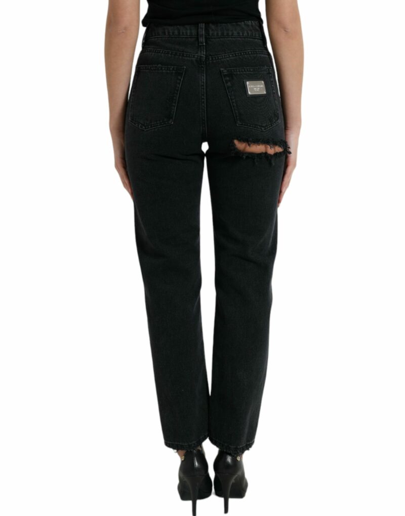 Dolce & Gabbana Elegant High-Waist Black Stretch Jeans - Image 3