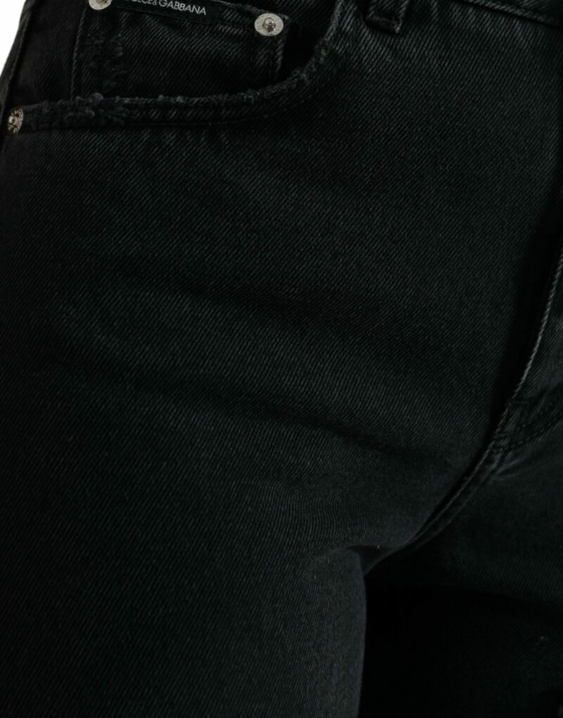 Dolce & Gabbana Elegant High-Waist Black Stretch Jeans - Image 4