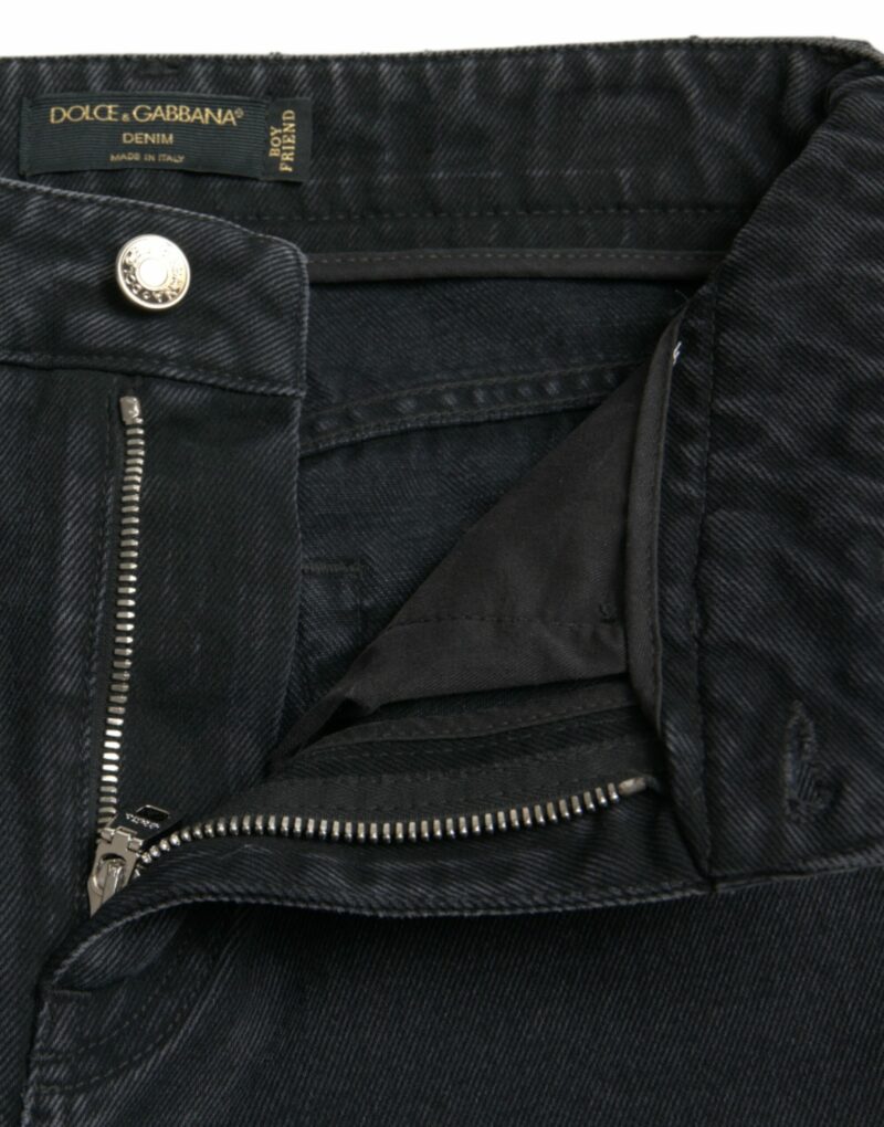 Dolce & Gabbana Elegant High-Waist Black Stretch Jeans - Image 6