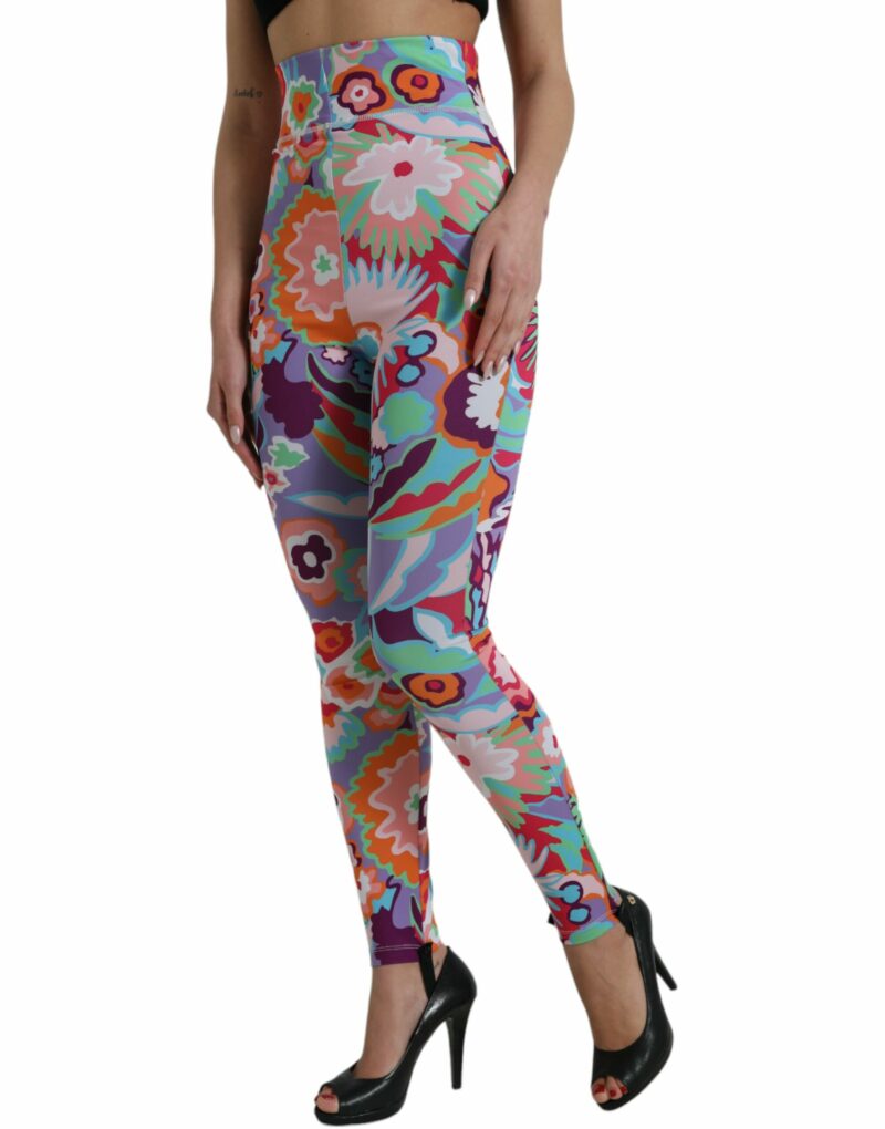 Dolce & Gabbana Enchanting Floral Print High-Waist Leggings - Image 2