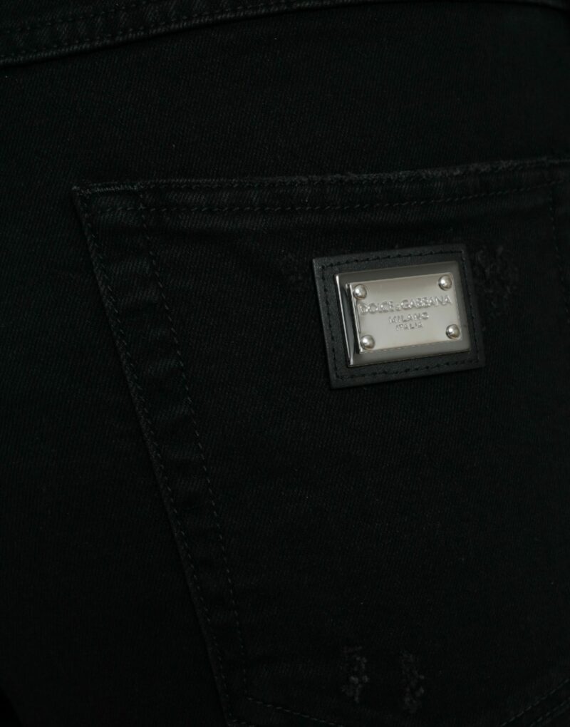 Dolce & Gabbana Elegant High Waist Black Stretch Jeans - Image 4
