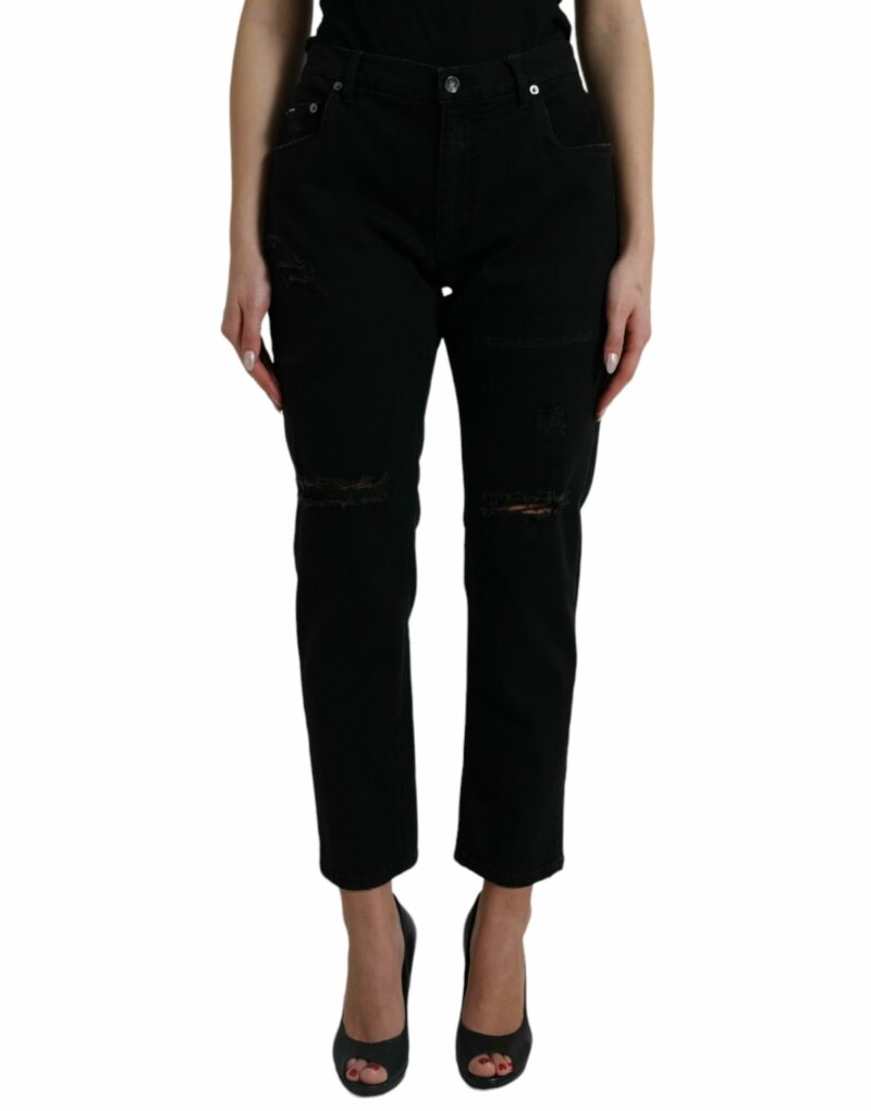 Dolce & Gabbana Elegant High Waist Black Stretch Jeans - Image 5
