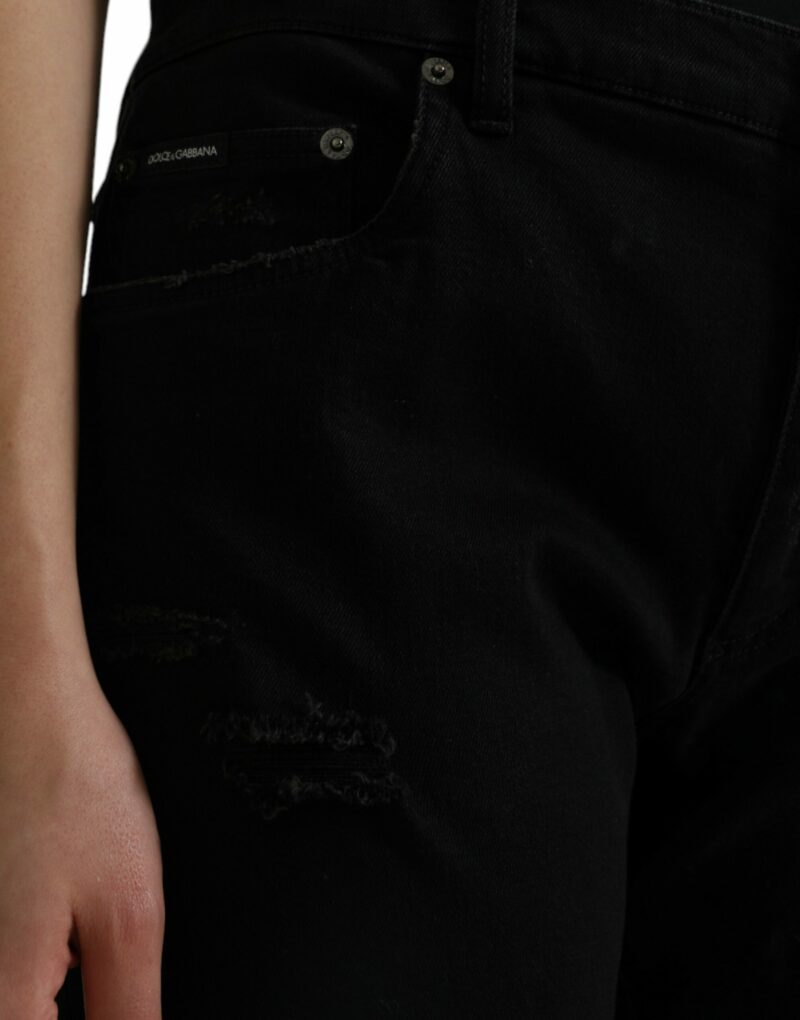 Dolce & Gabbana Elegant High Waist Black Stretch Jeans - Image 6