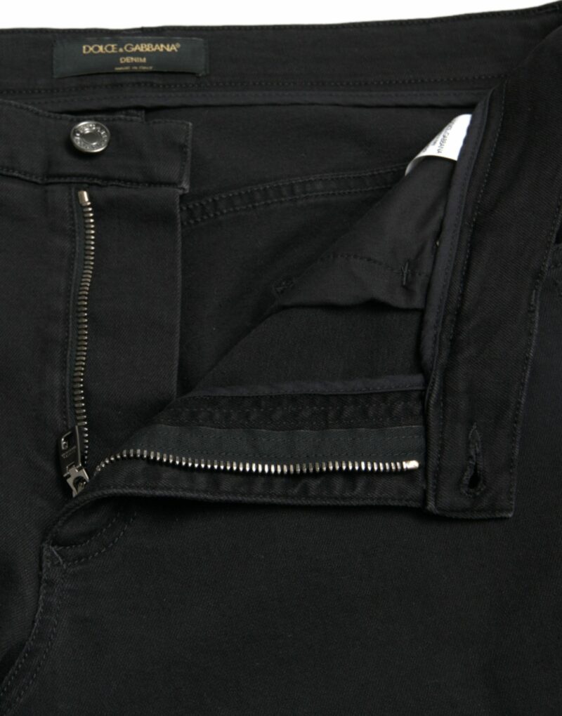Dolce & Gabbana Elegant High Waist Black Stretch Jeans - Image 7