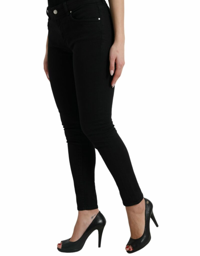 Dolce & Gabbana Chic Black Mid-Waist Stretch Jeans - Image 2