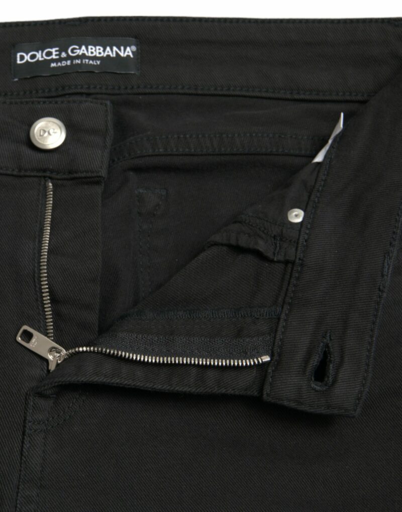 Dolce & Gabbana Chic Black Mid-Waist Stretch Jeans - Image 6