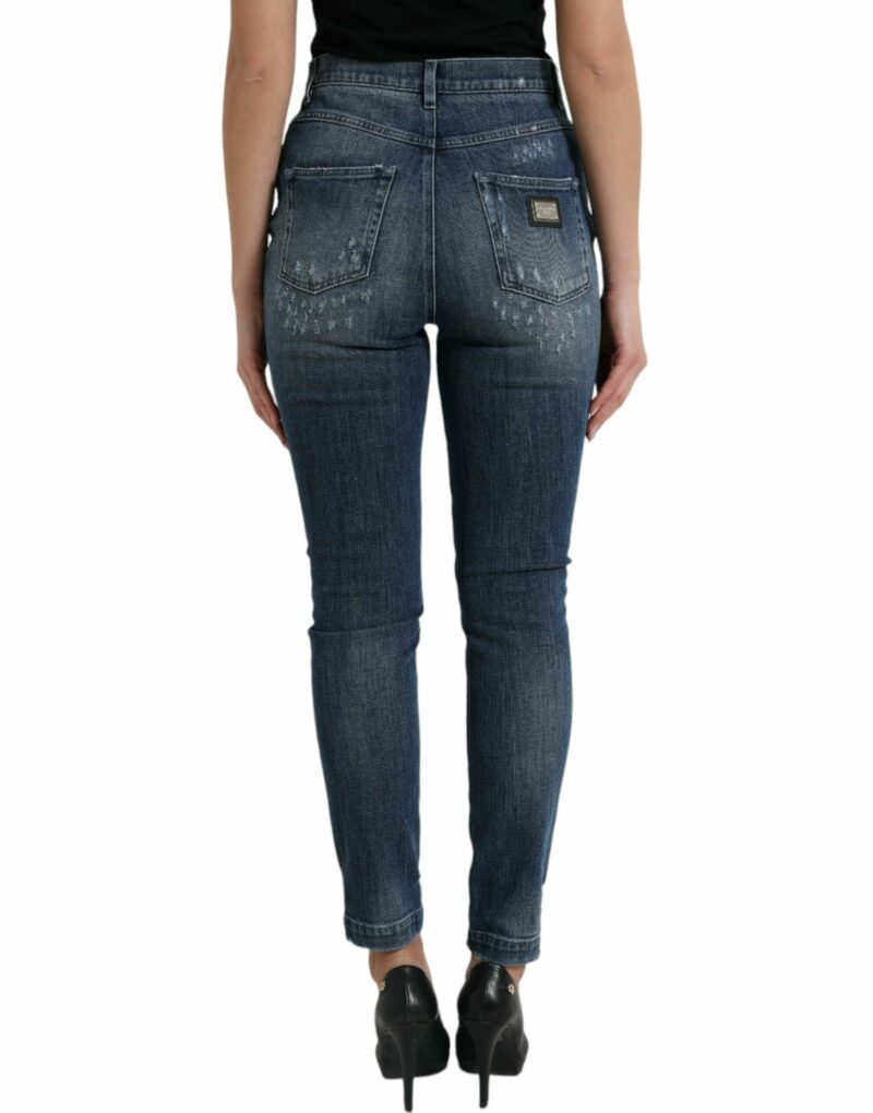Dolce & Gabbana Elegant High Waist Stretch Denim Jeans - Image 3