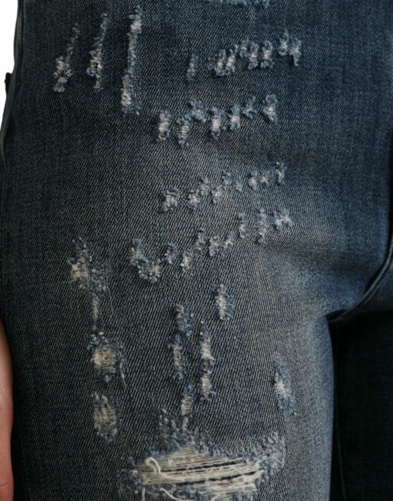 Dolce & Gabbana Elegant High Waist Stretch Denim Jeans - Image 4