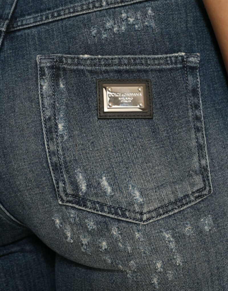 Dolce & Gabbana Elegant High Waist Stretch Denim Jeans - Image 5