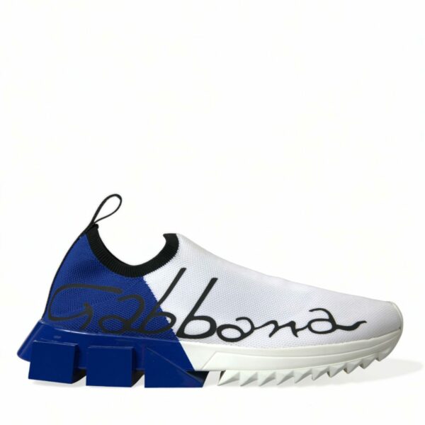 Dolce & Gabbana Chic Low Top Sorrento Sneakers in Blue and White