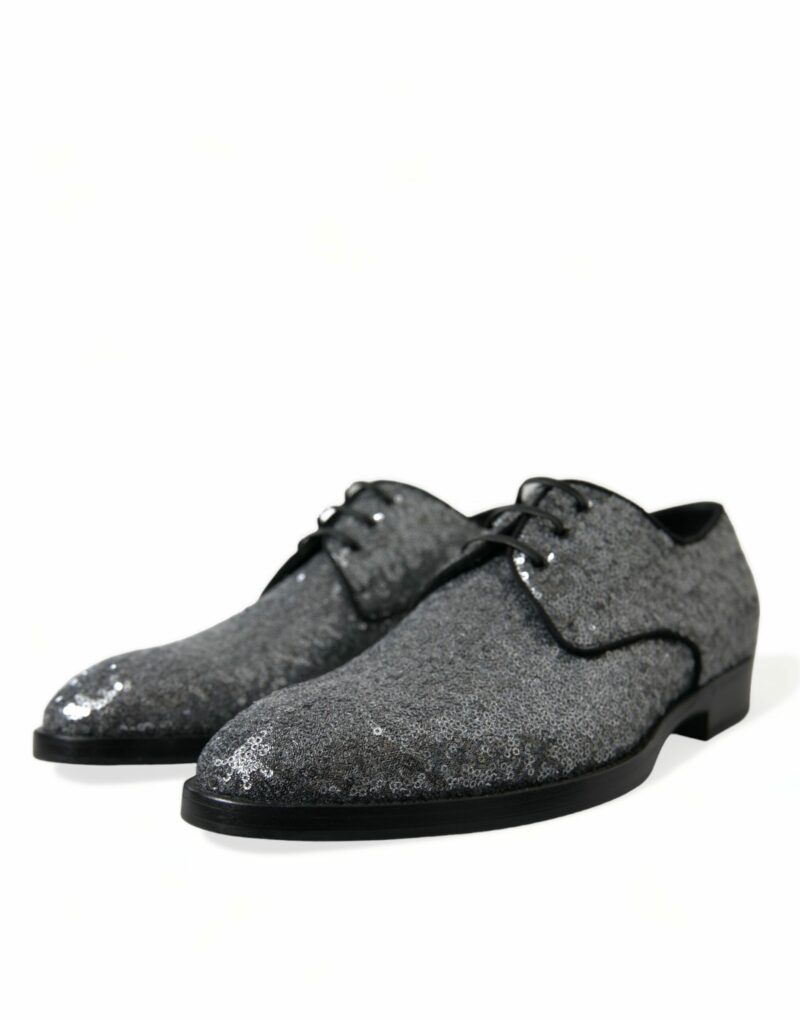 Dolce & Gabbana Exquisite Sequined Derby Dress Shoes - Image 3