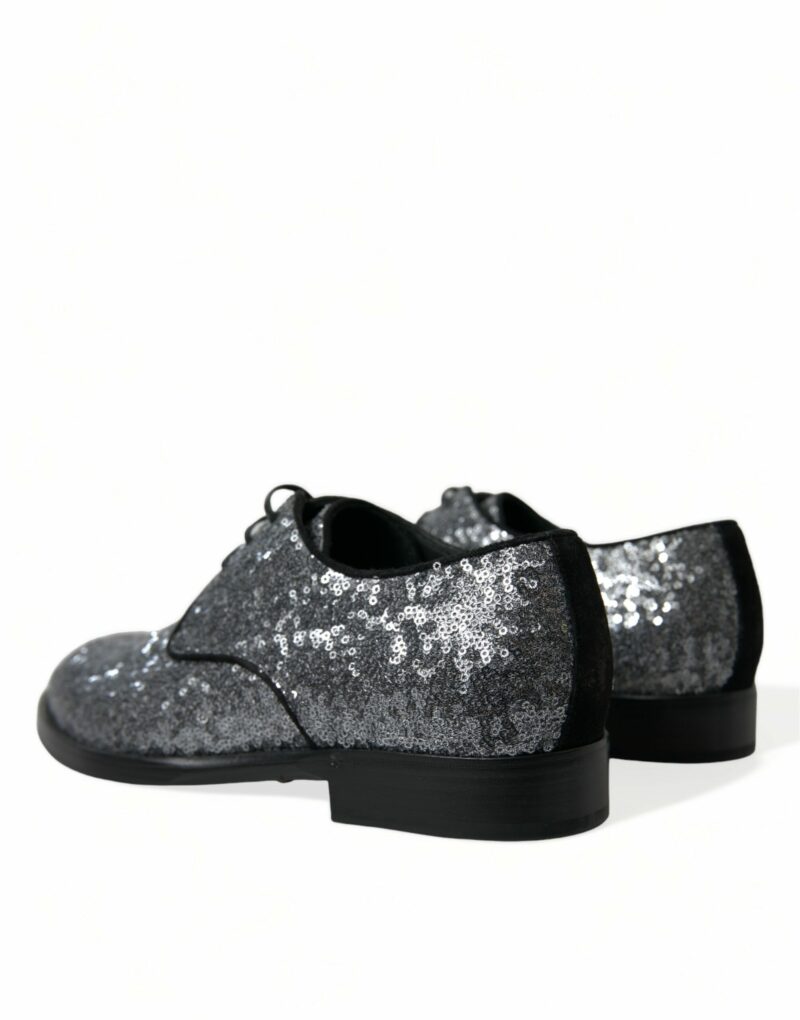 Dolce & Gabbana Exquisite Sequined Derby Dress Shoes - Image 4