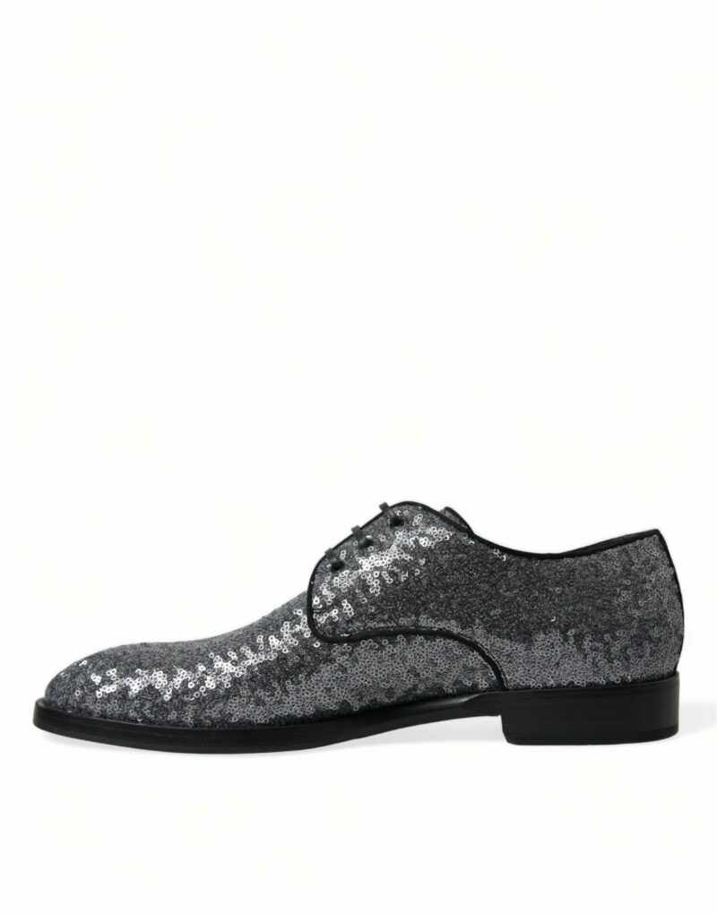 Dolce & Gabbana Exquisite Sequined Derby Dress Shoes - Image 5