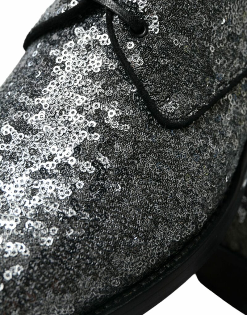 Dolce & Gabbana Exquisite Sequined Derby Dress Shoes - Image 8