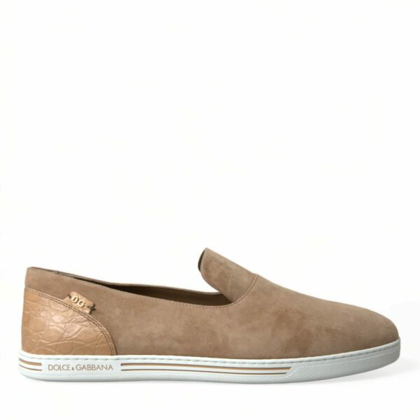 Dolce & Gabbana Elegant Beige Leather Loafers