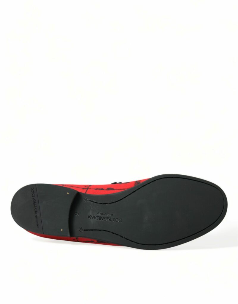 Dolce & Gabbana Torero-Inspired Luxe Red & Black Loafers - Image 6