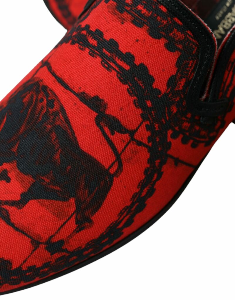 Dolce & Gabbana Torero-Inspired Luxe Red & Black Loafers - Image 8
