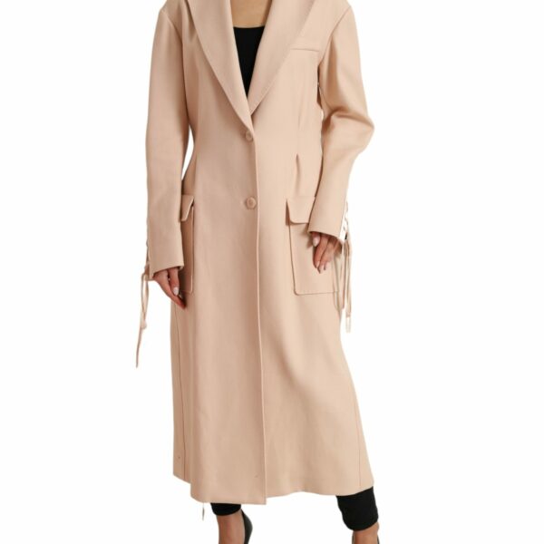 Dolce & Gabbana Elegant Beige Single-Breasted Trench Coat