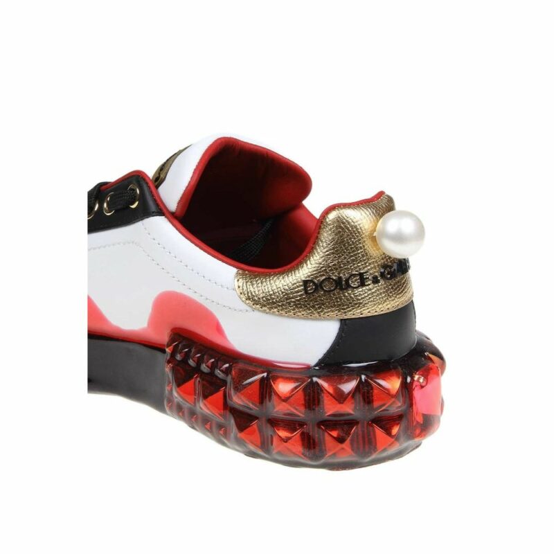 Dolce & Gabbana White Calfskin Women Sneaker - Image 4