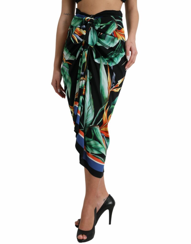 Dolce & Gabbana Elegant Floral High Waist Midi Skirt - Image 2