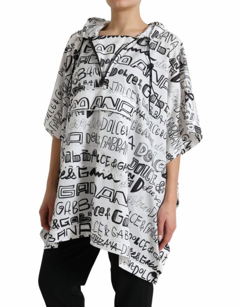 Dolce & Gabbana Chic Hooded Logo Print Blouson Tee - Image 2