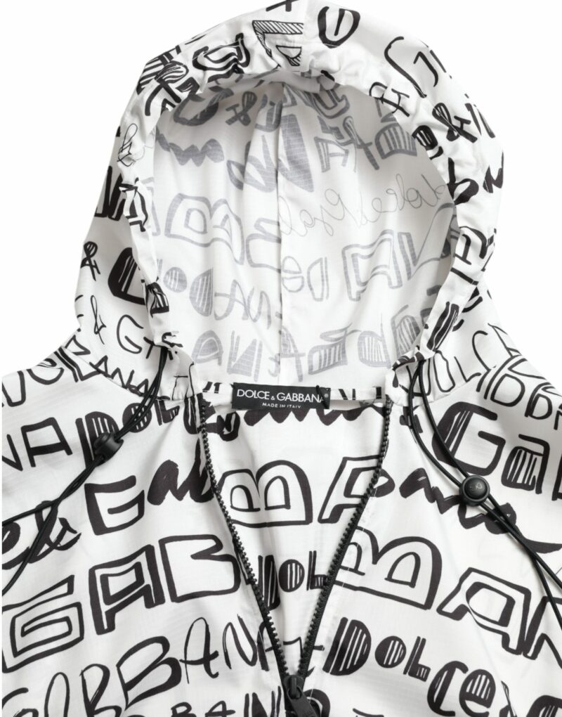 Dolce & Gabbana Chic Hooded Logo Print Blouson Tee - Image 6