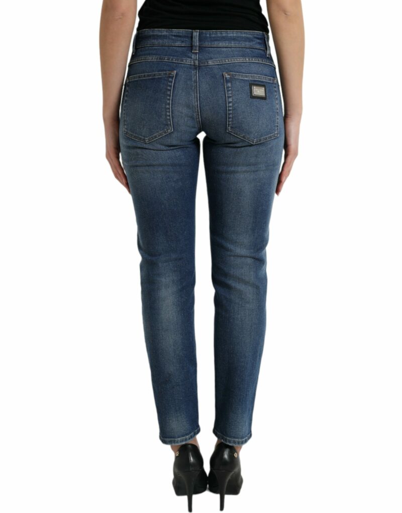 Dolce & Gabbana Chic Boyfriend Mid-Waist Stretch Jeans - Image 3