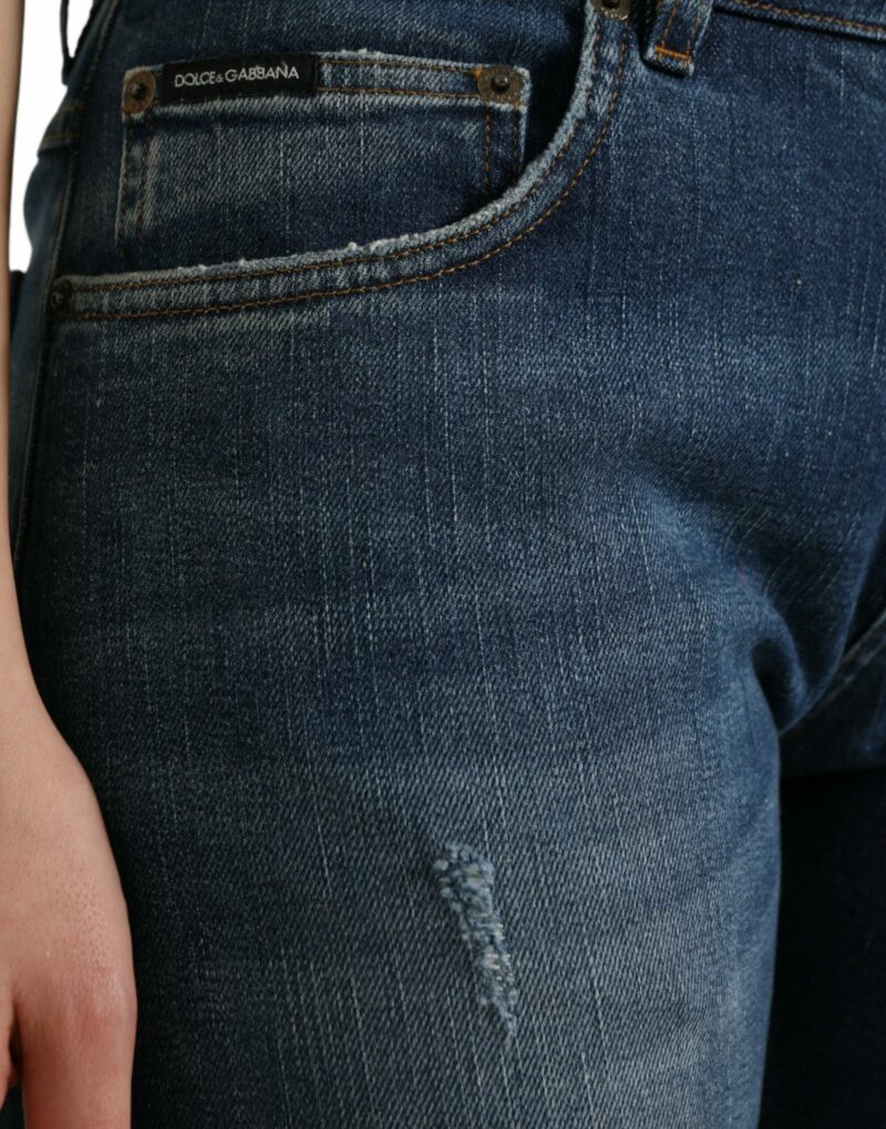 Dolce & Gabbana Chic Boyfriend Mid-Waist Stretch Jeans - Image 4