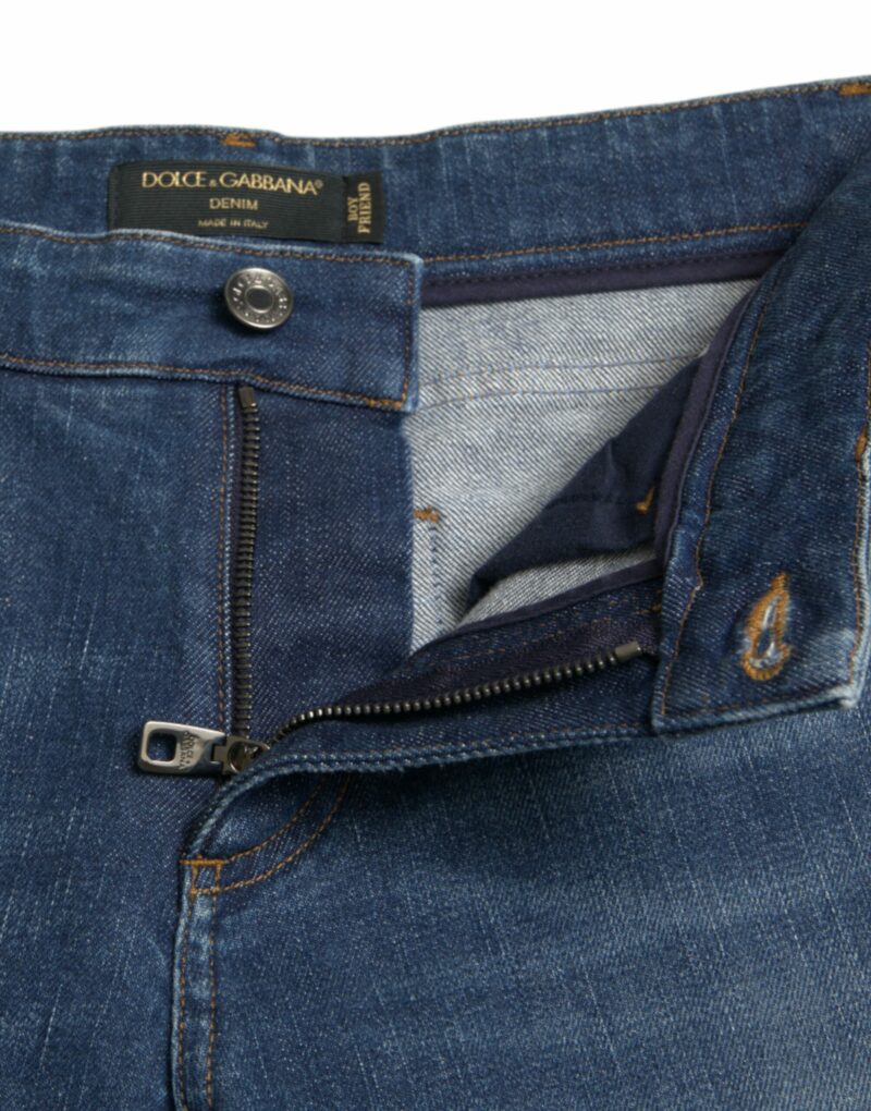 Dolce & Gabbana Chic Boyfriend Mid-Waist Stretch Jeans - Image 6