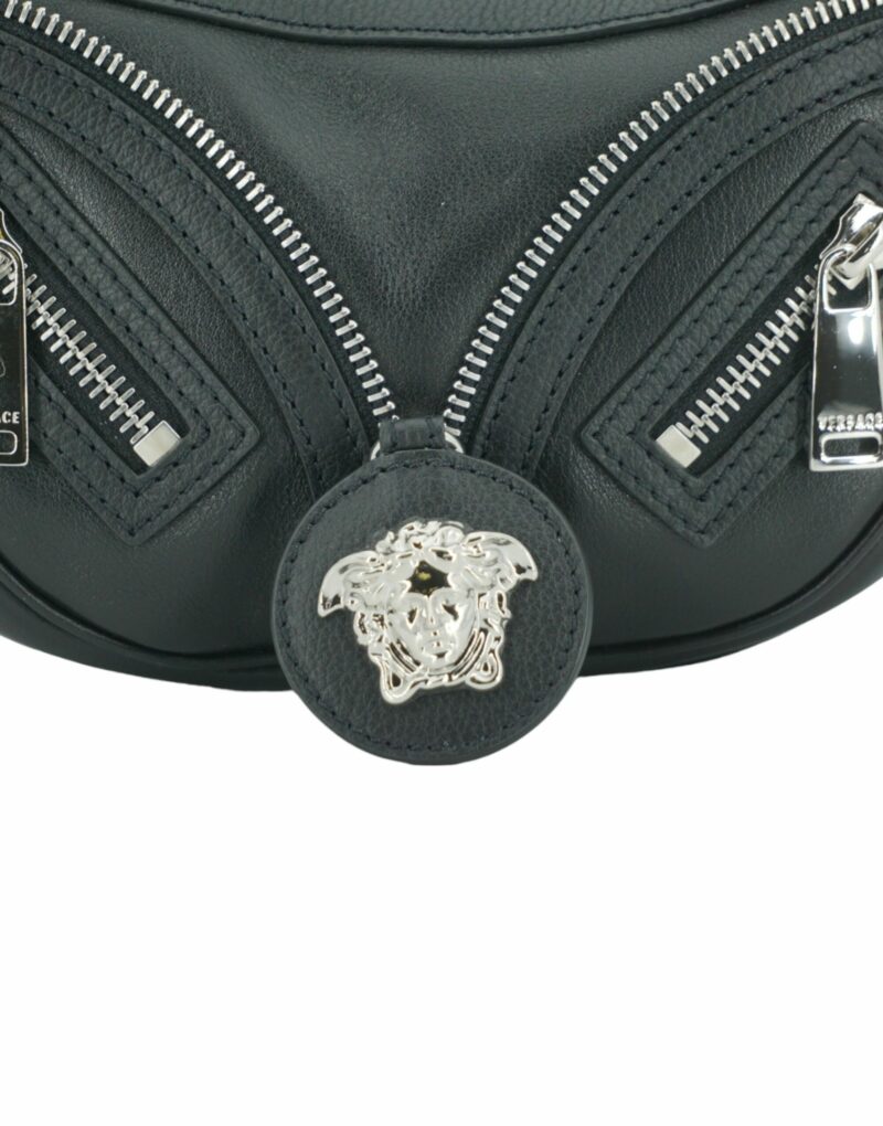 Versace Elegant Black Mini Hobo Shoulder Bag - Image 4
