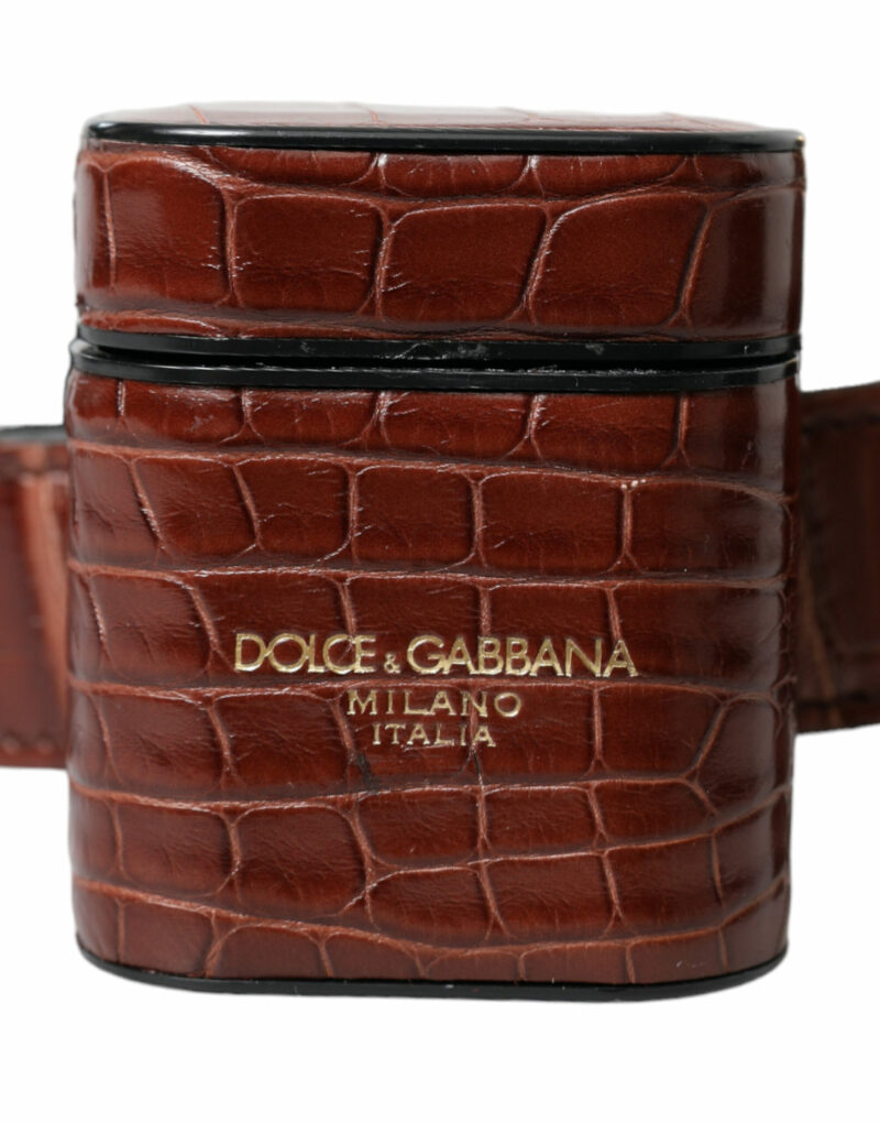 Dolce & Gabbana Elegant Leather Airpod & Coin Purse Duo - Image 5