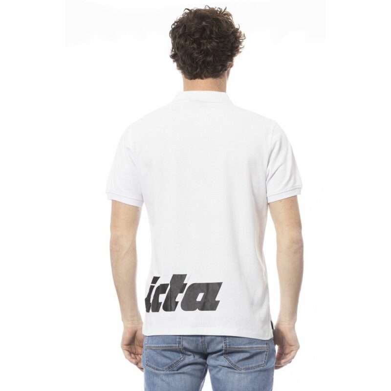 Invicta White Cotton Men's Polo Shirt - Image 3