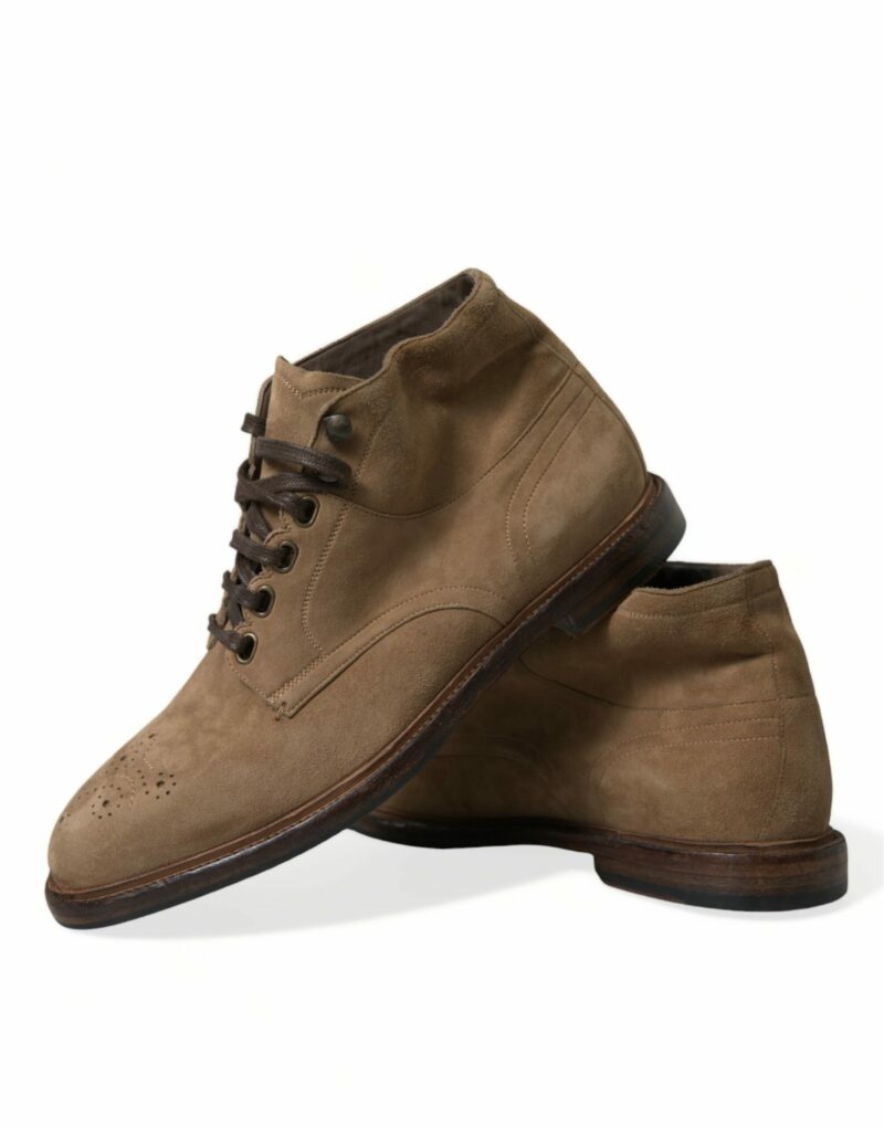 Dolce & Gabbana Elegant Leather Ankle Lace-Up Boots - Image 7