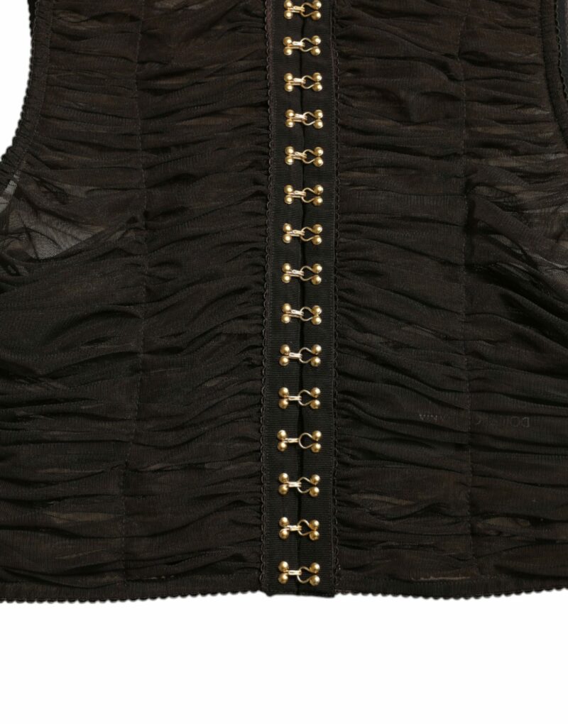 Dolce & Gabbana Embellished Cropped Sleeveless Top - Image 6