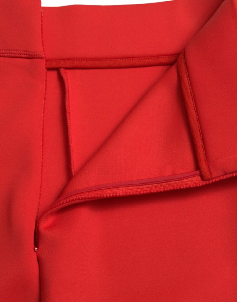 Dolce & Gabbana Elegant High Waist Red Leggings - Image 5