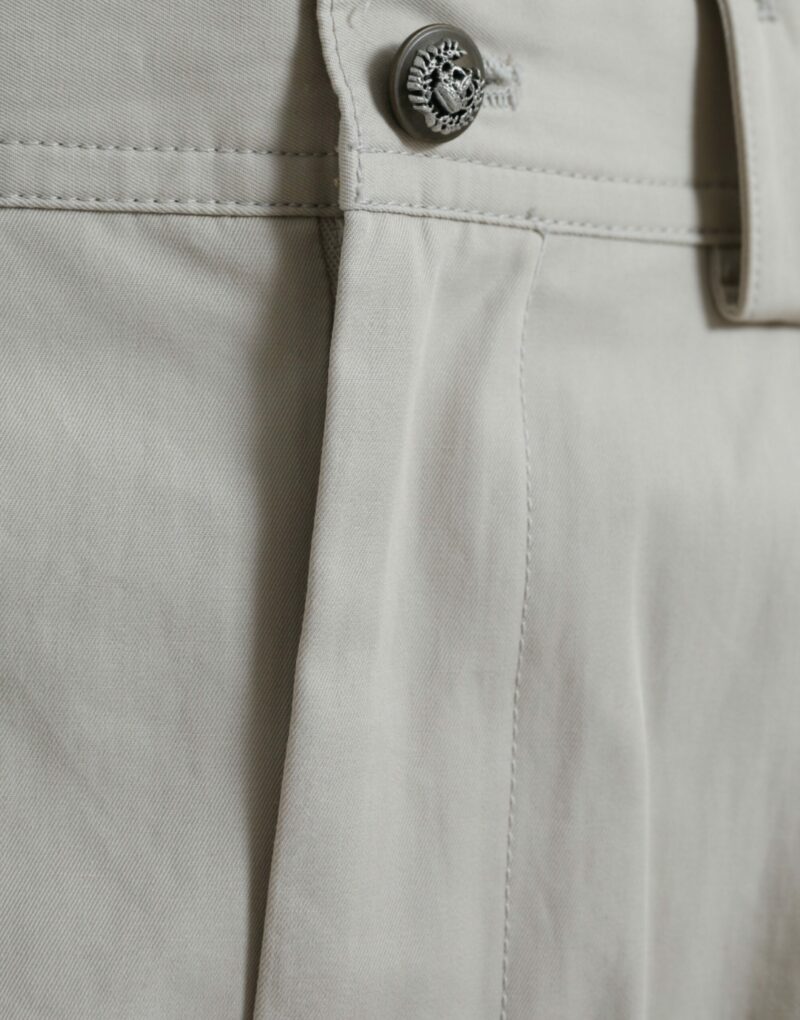 Dolce & Gabbana High-Waisted Tapered Fashion Pants - Beige - Image 5