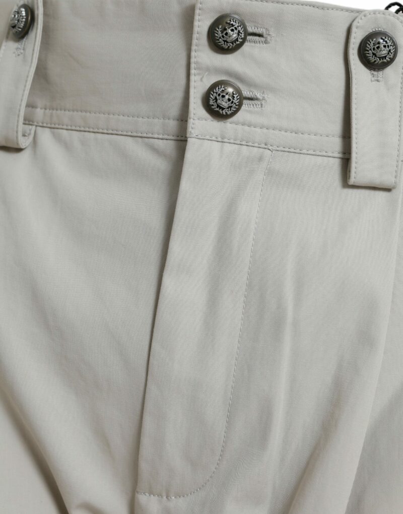 Dolce & Gabbana High-Waisted Tapered Fashion Pants - Beige - Image 6