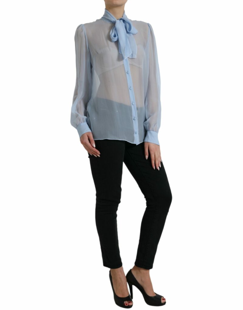 Dolce & Gabbana Elegant Silk Long Sleeve Blouse - Image 2