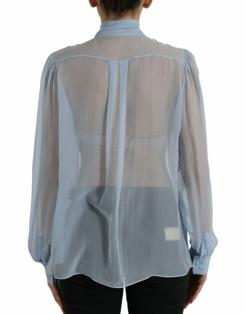 Dolce & Gabbana Elegant Silk Long Sleeve Blouse - Image 6