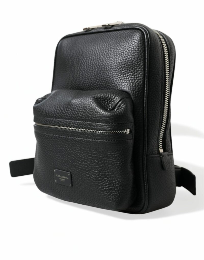 Dolce & Gabbana Chic Black Calf Leather Small Backpack - Image 2