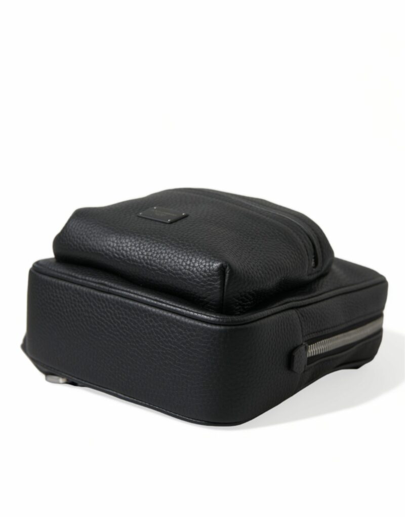 Dolce & Gabbana Chic Black Calf Leather Small Backpack - Image 4