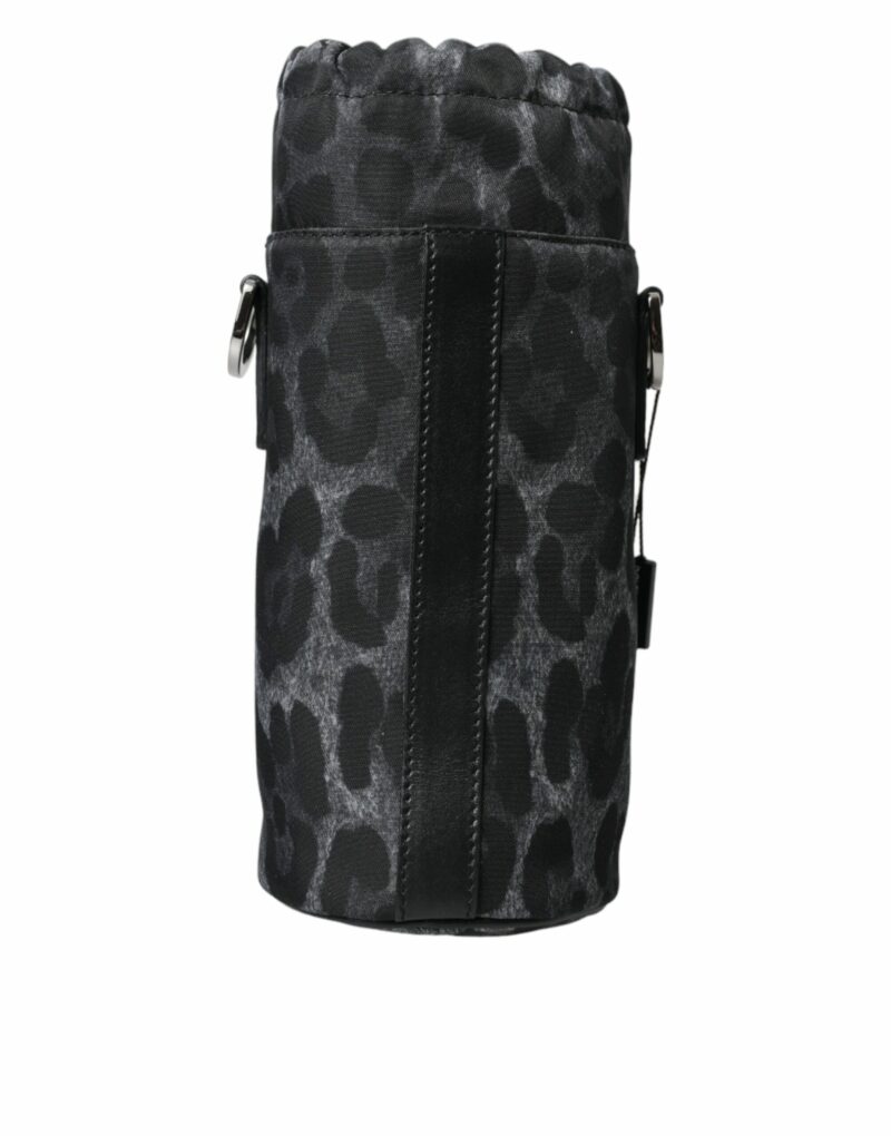 Dolce & Gabbana Chic Leopard Print Round Bottle Cage - Image 2