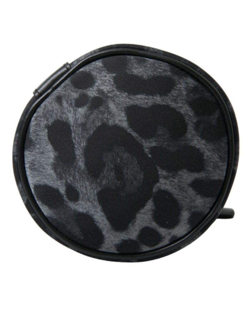 Dolce & Gabbana Chic Leopard Print Round Bottle Cage - Image 3