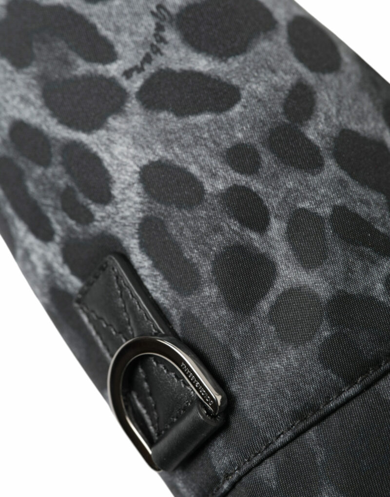 Dolce & Gabbana Chic Leopard Print Round Bottle Cage - Image 4