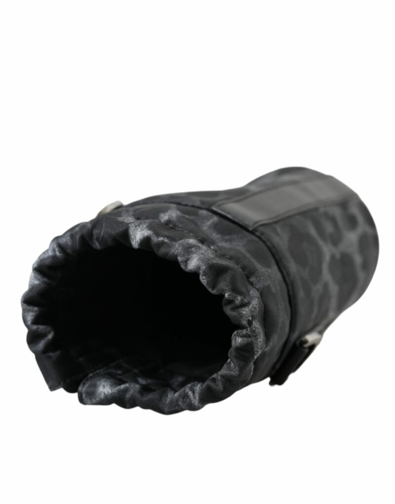 Dolce & Gabbana Chic Leopard Print Round Bottle Cage - Image 6