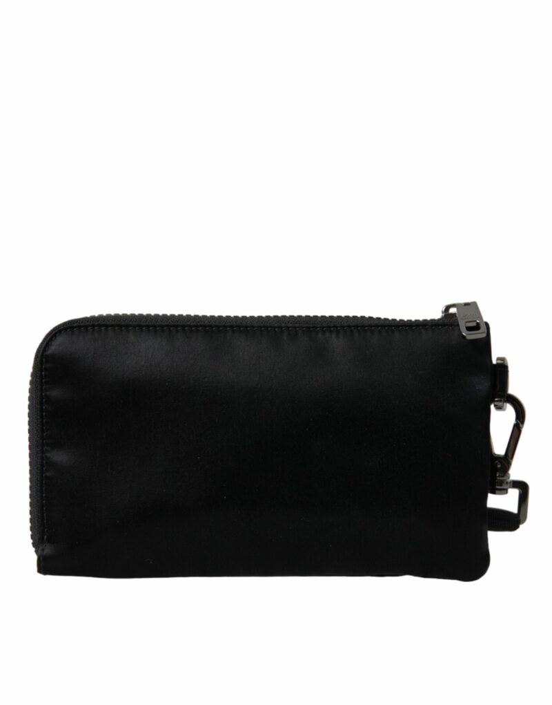 Dolce & Gabbana Elegant Black Nylon & Leather Pouch - Image 3