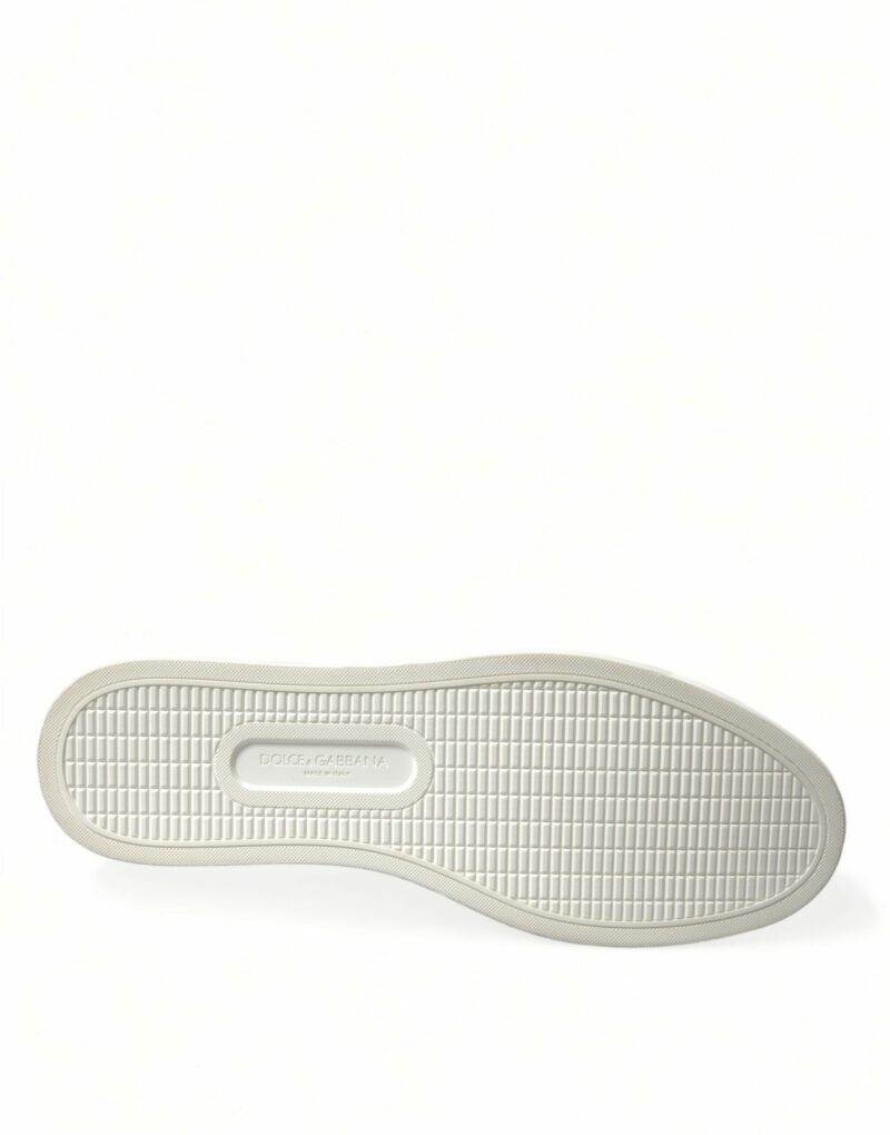 Dolce & Gabbana Exclusive White Bordeaux Low Top Sneakers - Image 6
