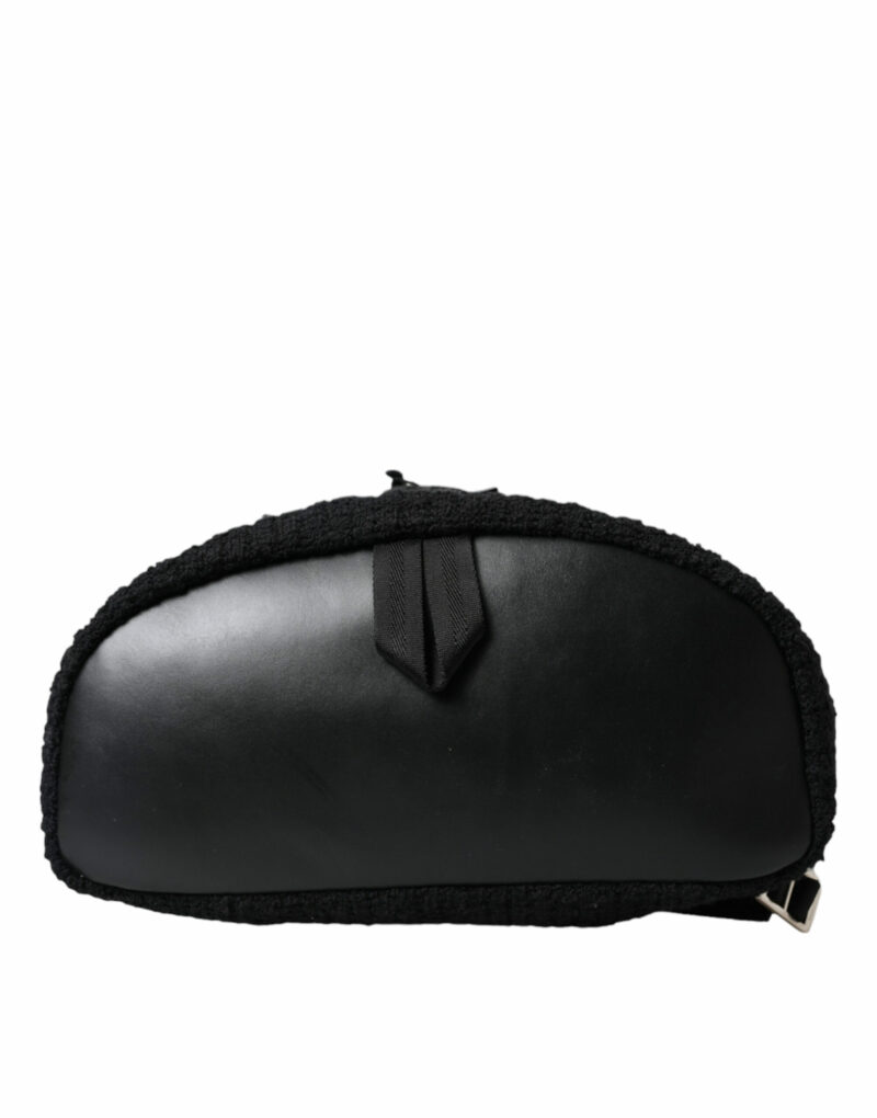 Dolce & Gabbana Elegant Tricot Wool-Blend Backpack in Black - Image 4